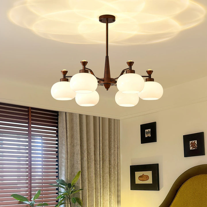 Rivaliel lampadario a sfera con spot