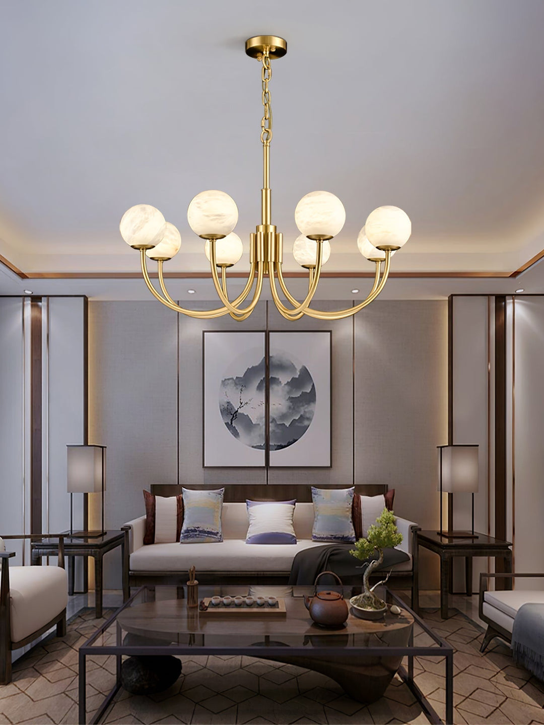 Lampadario alabastro Luxury