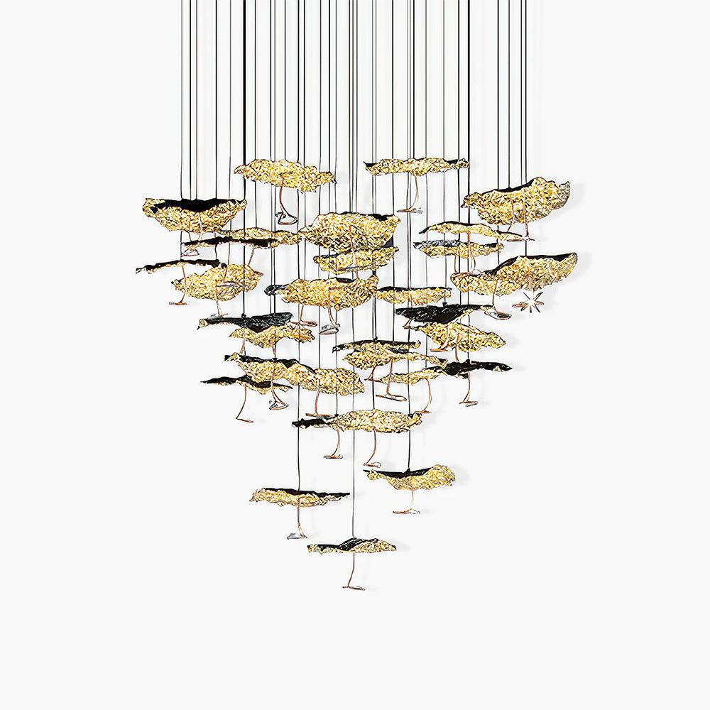 Aureate Cloud ottone grappolo lampadario