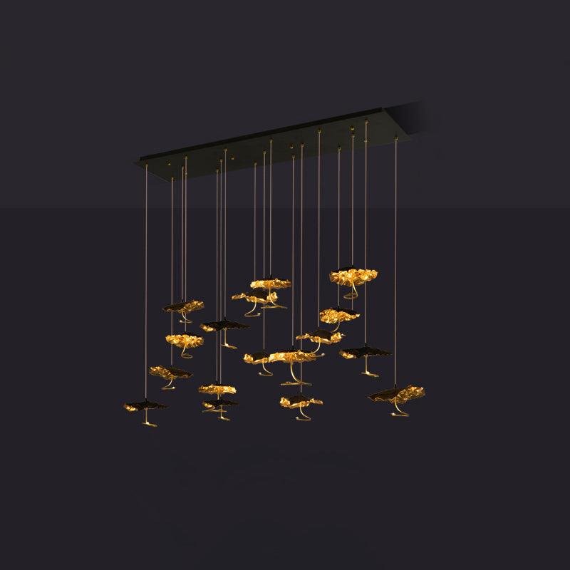 Aureate Cloud ottone grappolo lampadario