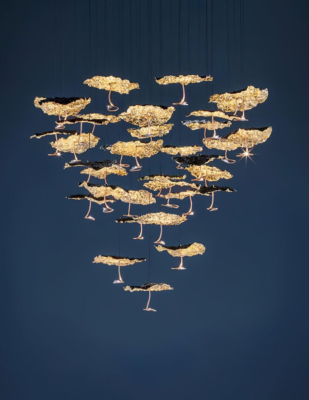 Aureate Cloud ottone grappolo lampadario