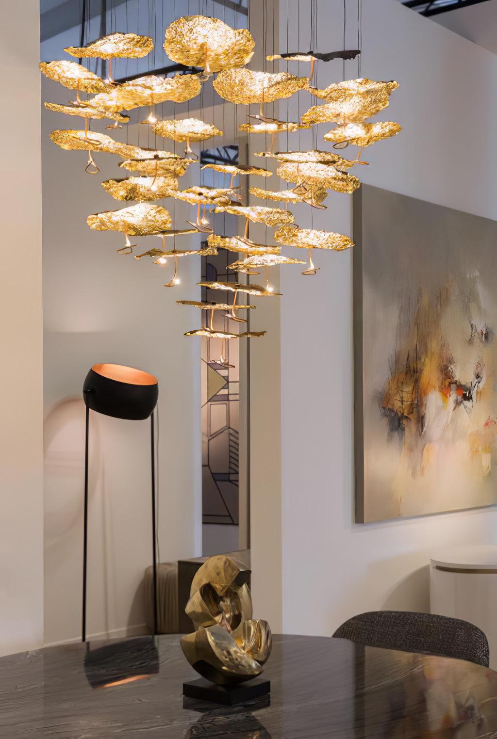 Aureate Cloud ottone grappolo lampadario