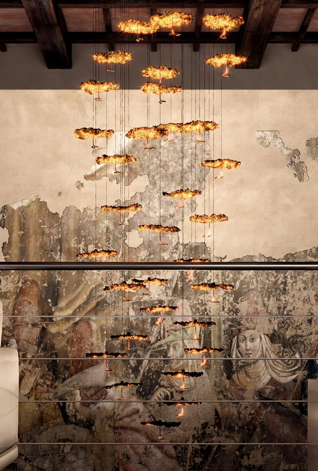 Aureate Cloud ottone grappolo lampadario