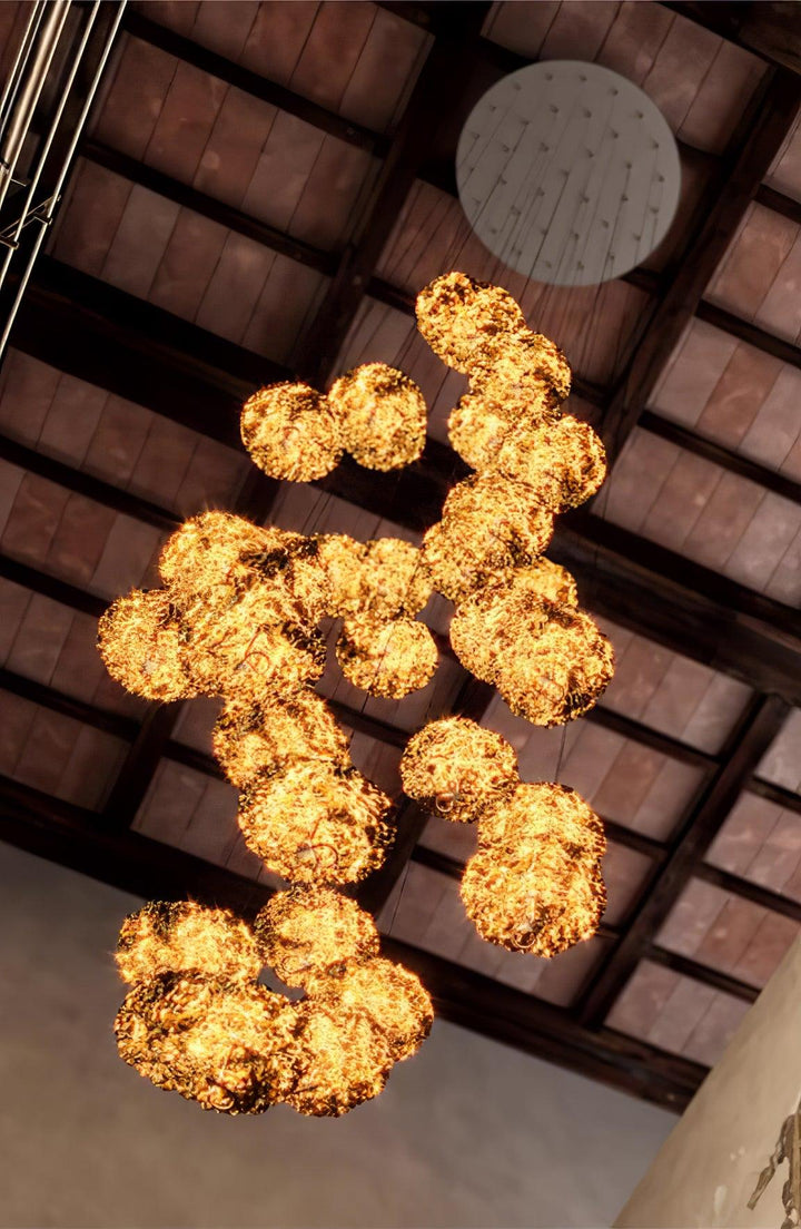 Aureate Cloud ottone grappolo lampadario