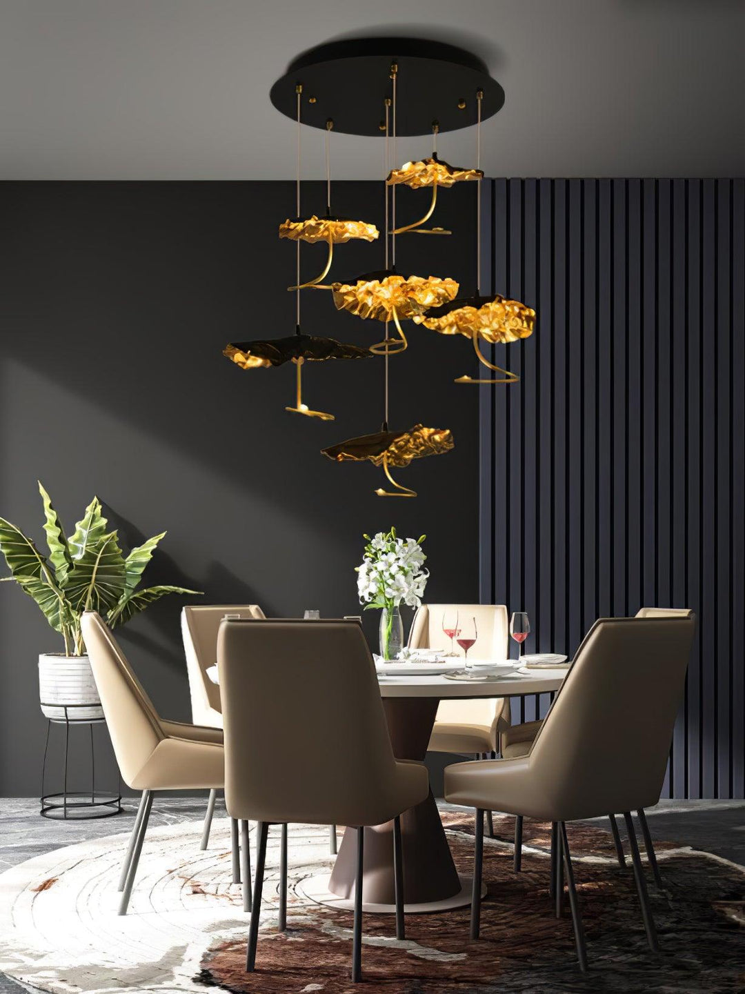 Aureate Cloud ottone grappolo lampadario