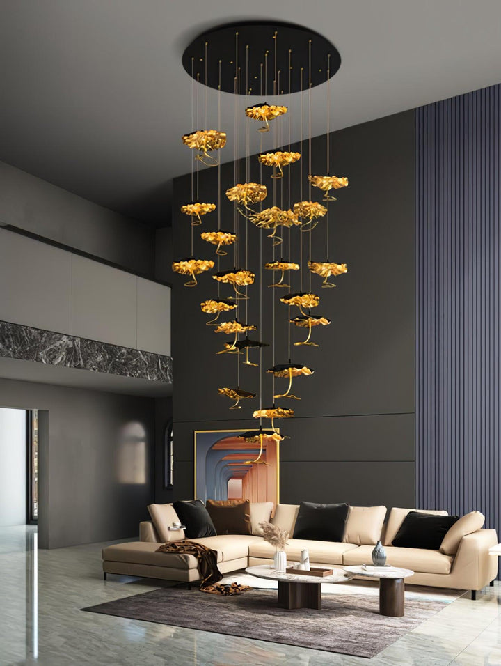 Aureate Cloud ottone grappolo lampadario
