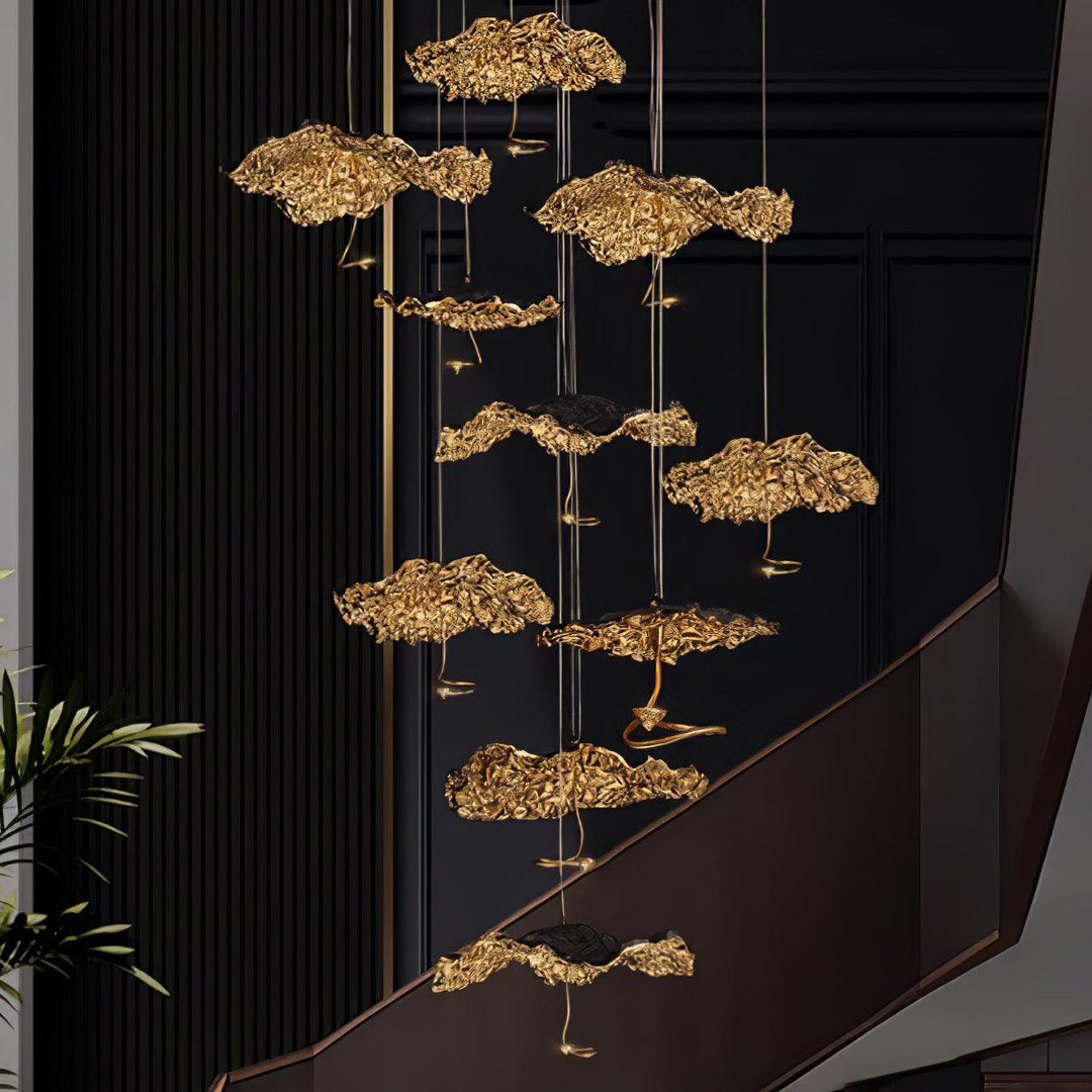 Aureate Cloud ottone grappolo lampadario