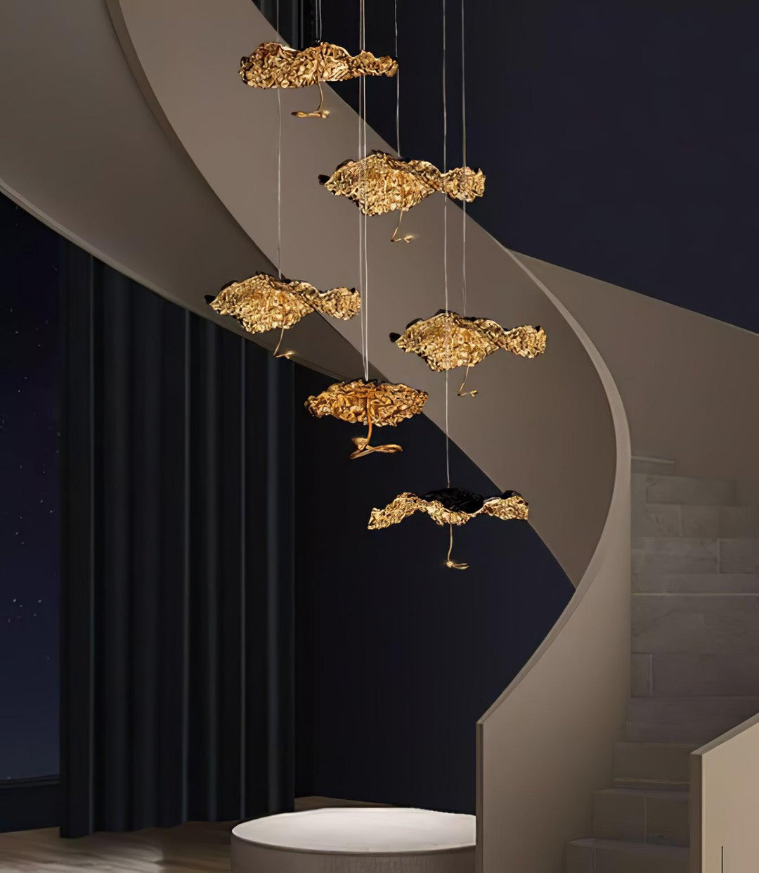 Aureate Cloud ottone grappolo lampadario