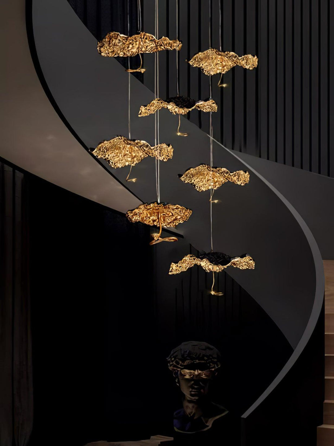 Aureate Cloud ottone grappolo lampadario