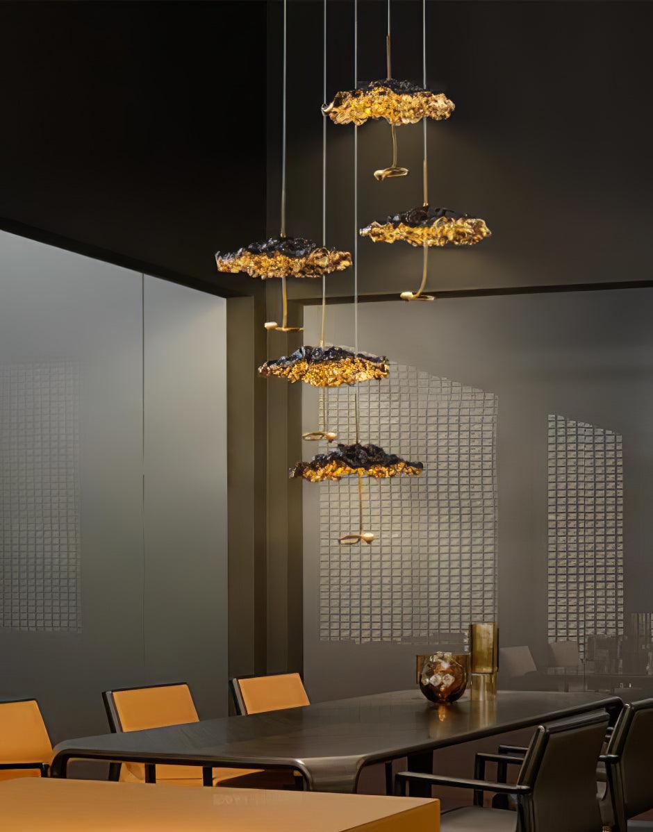 Aureate Cloud ottone grappolo lampadario