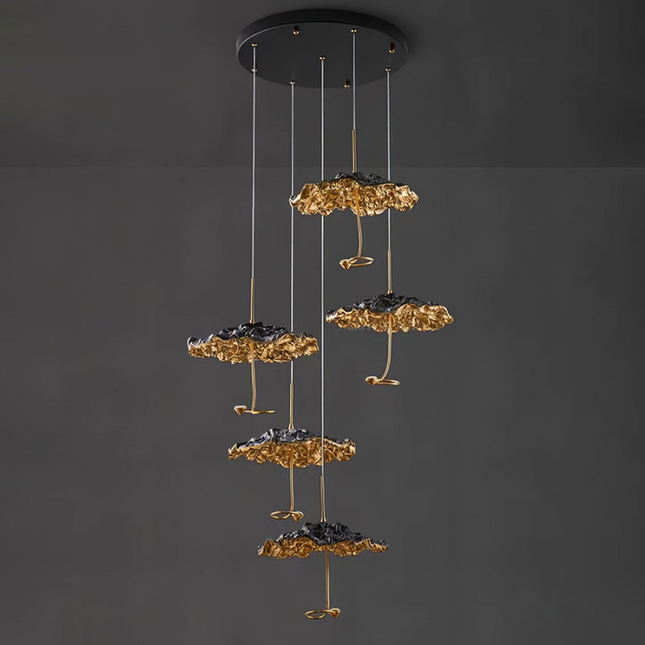 Aureate Cloud ottone grappolo lampadario