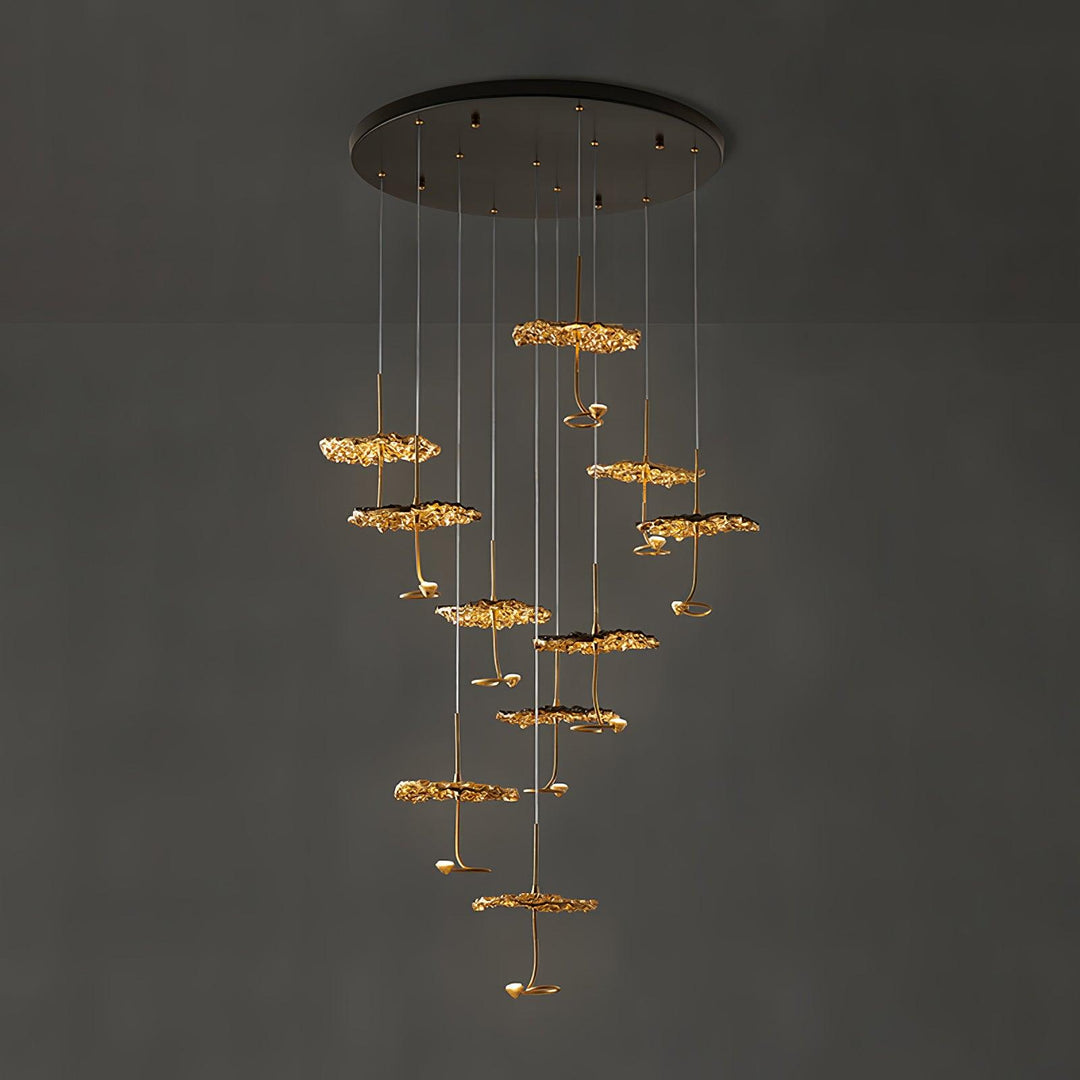 Aureate Cloud ottone grappolo lampadario