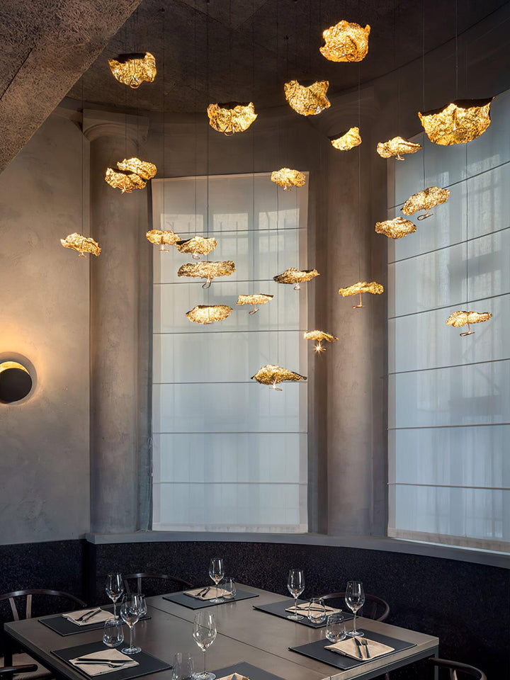 Aureate Cloud ottone grappolo lampadario