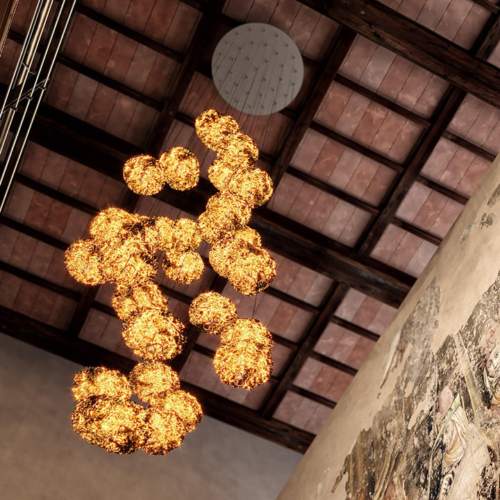Aureate Cloud ottone grappolo lampadario