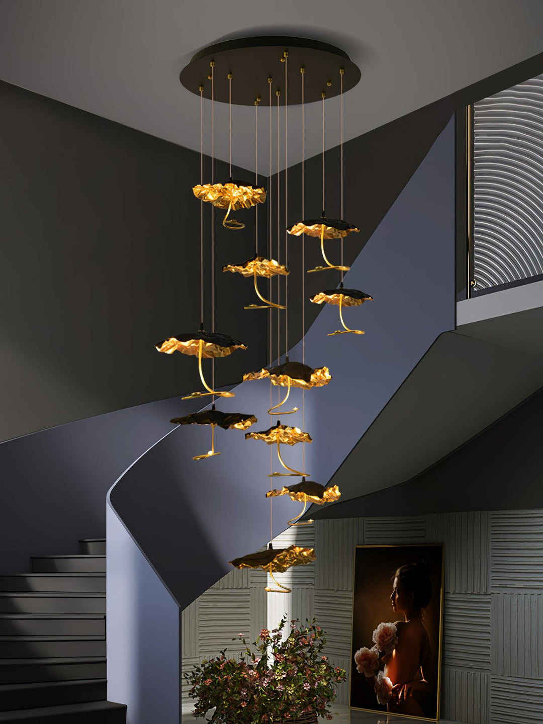 Aureate Cloud ottone grappolo lampadario