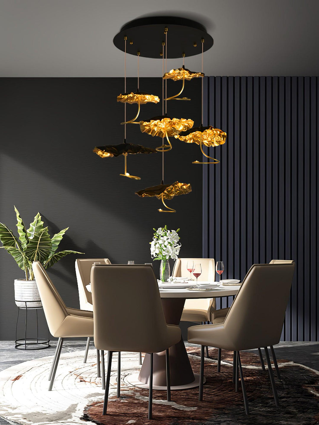 Aureate Cloud ottone grappolo lampadario