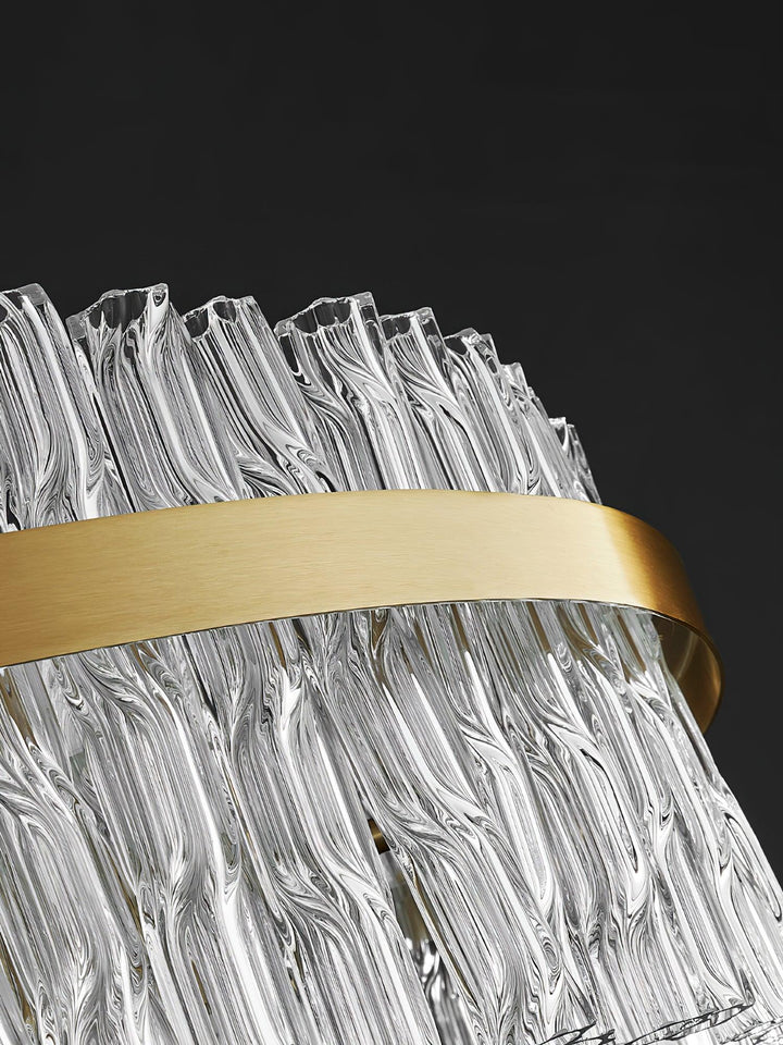 Solivian lampadario Oro Asta Trasparente elegante