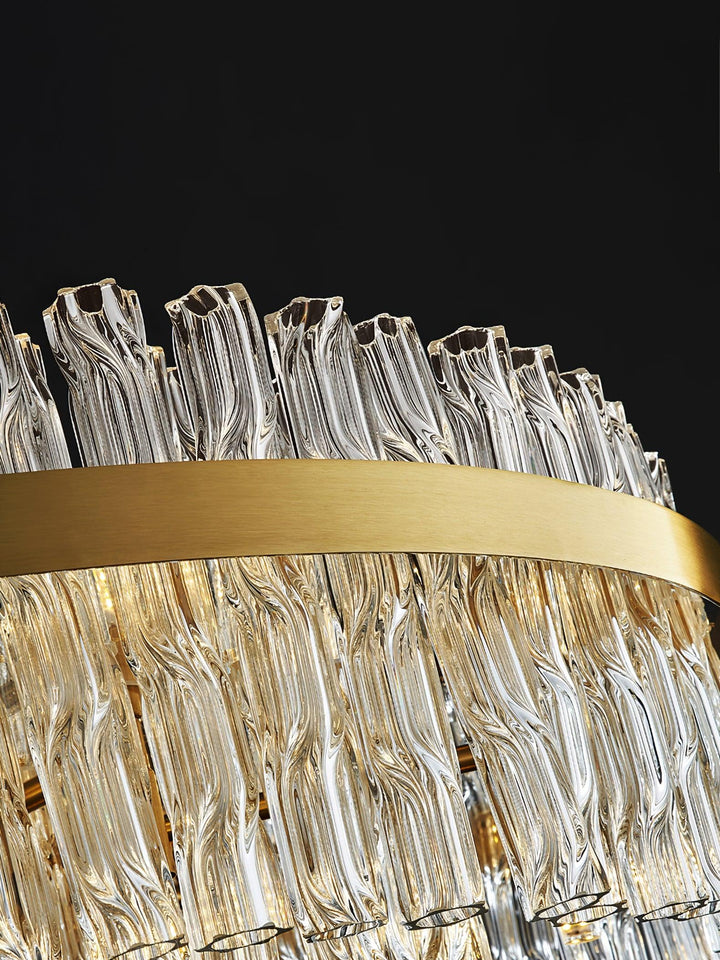 Solivian lampadario Oro Asta Trasparente elegante