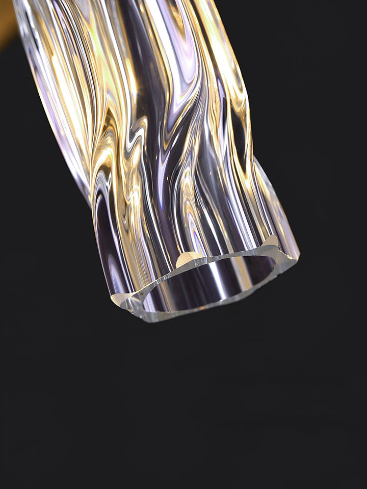 Solivian lampadario Oro Asta Trasparente elegante