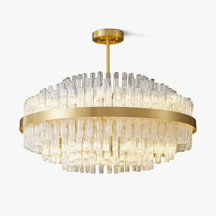 Solivian lampadario Oro Asta Trasparente elegante