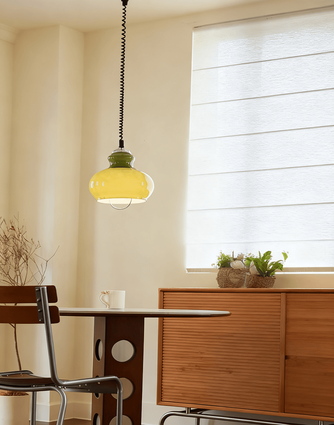Amber lampada a sospensione in vetro a Spirale