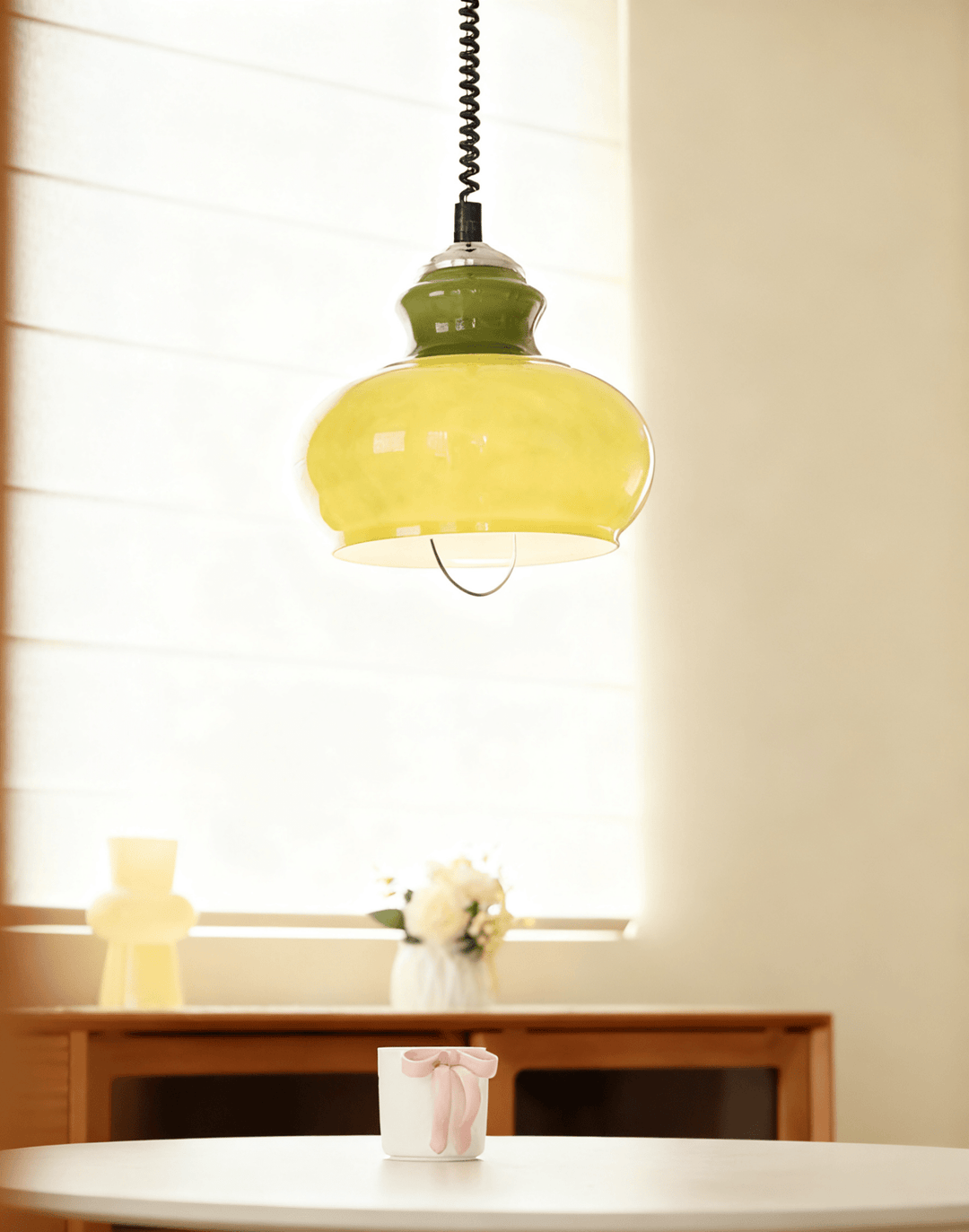 Amber lampada a sospensione in vetro a Spirale