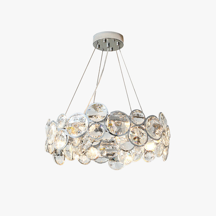 Kristy Moderno LED Rotondo Lampadari Cristallo Metallo Soggiorno