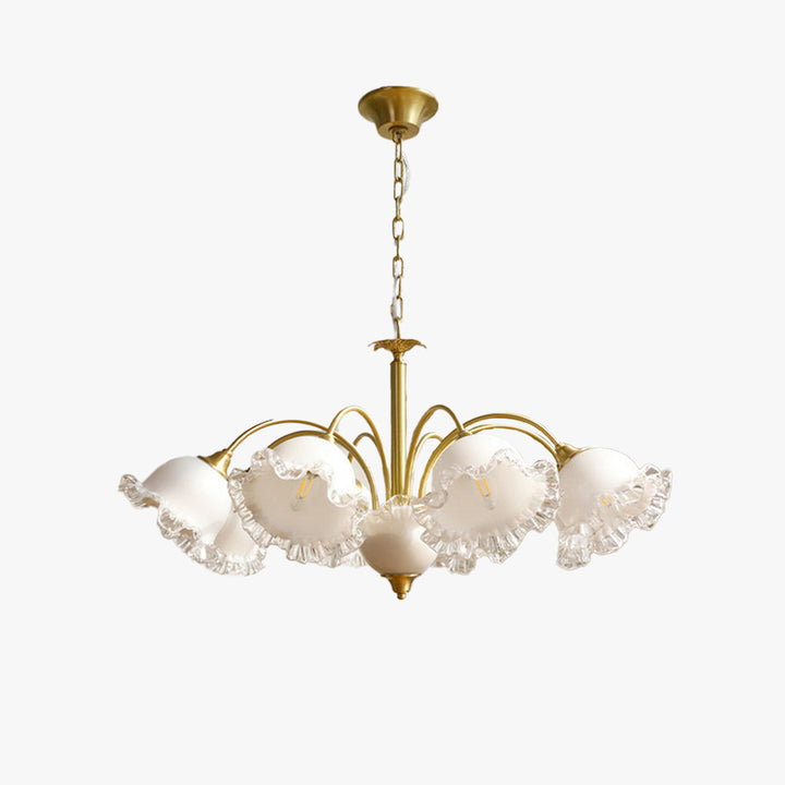 Arisha Metallo Vetro Lux Lampadario Bianco Camera da letto Soggiorno Sala da Pranzo