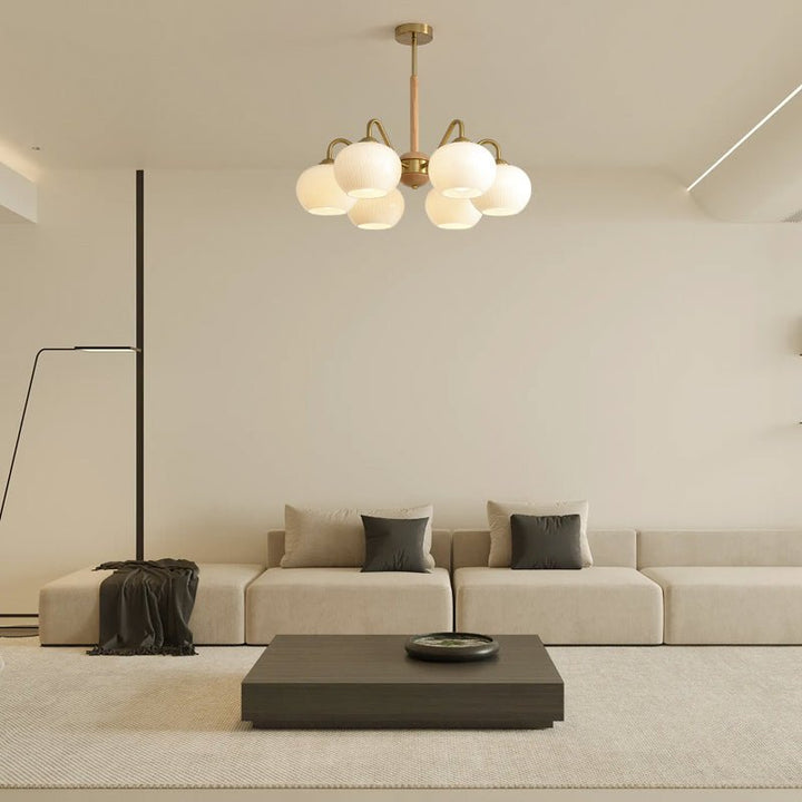 Elyra lampadario elegante in legno