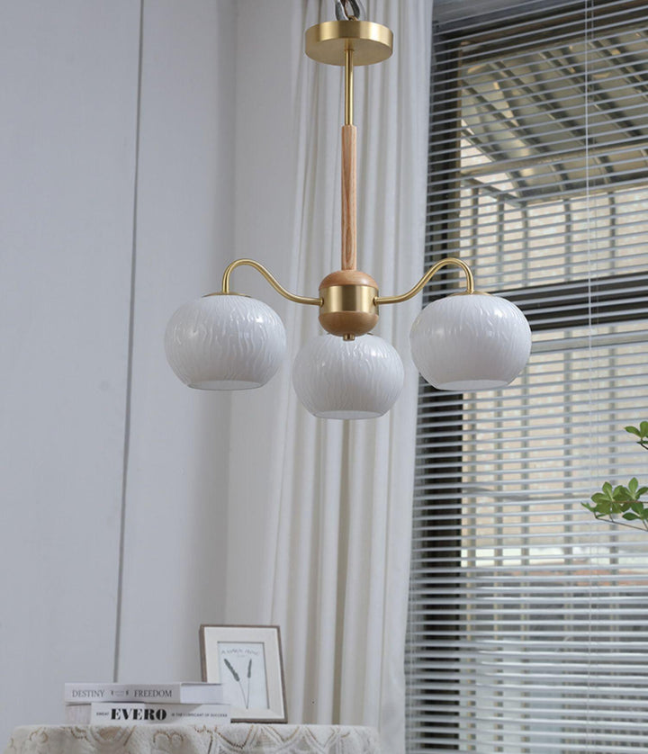 Elyra lampadario elegante in legno