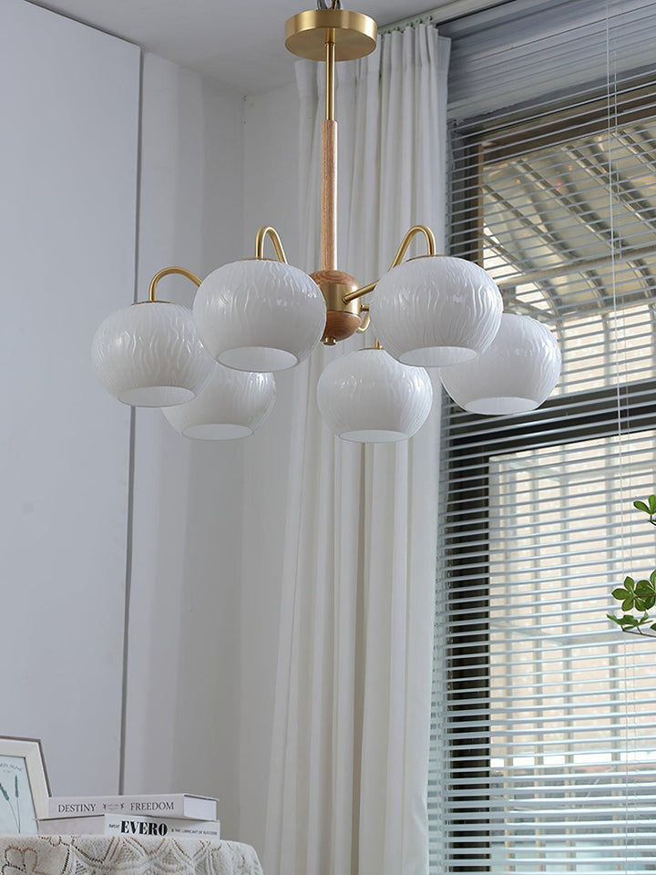 Elyra lampadario elegante in legno