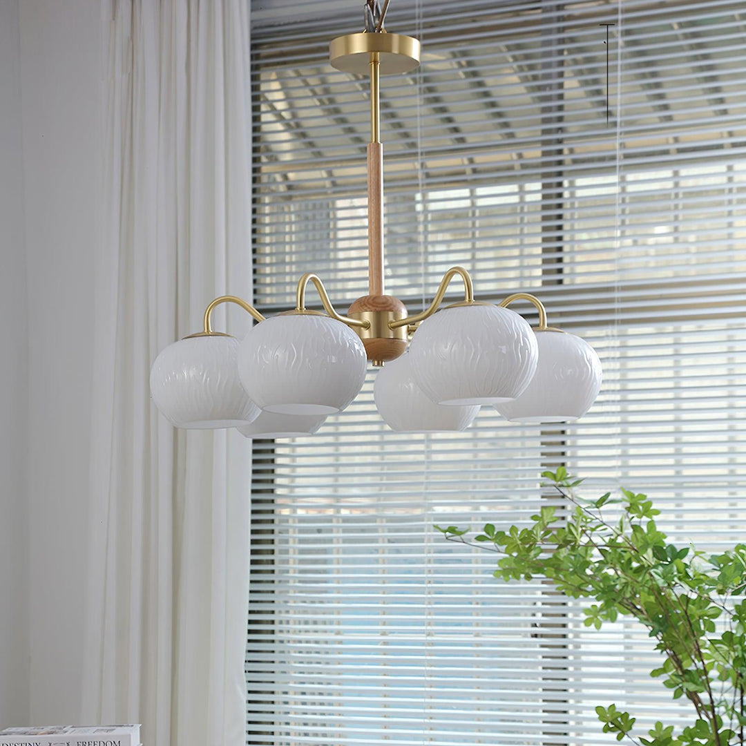 Elyra lampadario elegante in legno