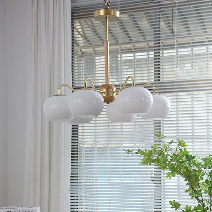 Elyra lampadario elegante in legno