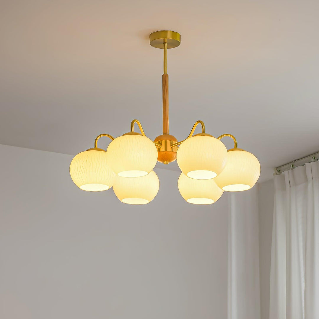 Elyra lampadario elegante in legno