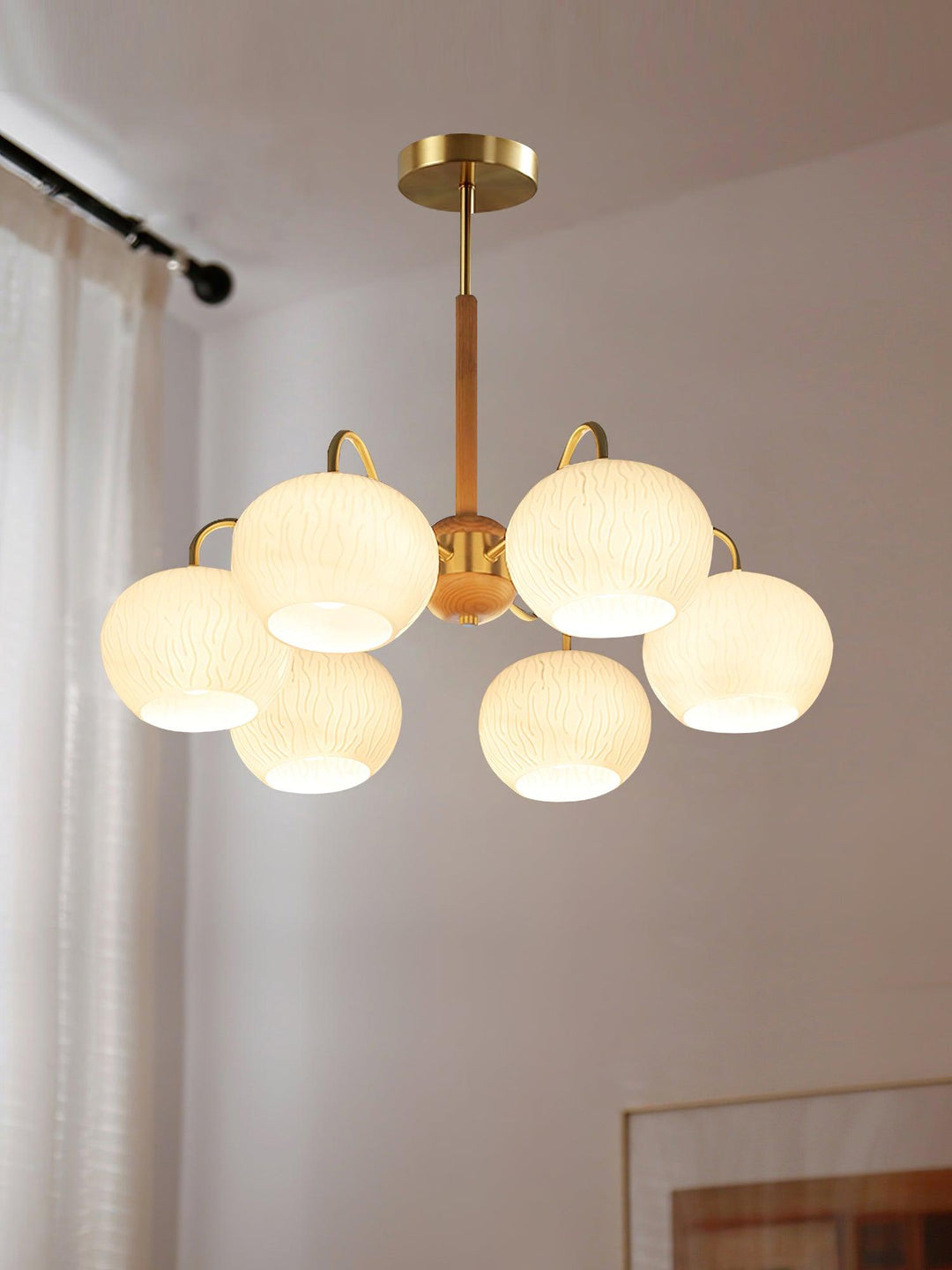 Elyra lampadario elegante in legno