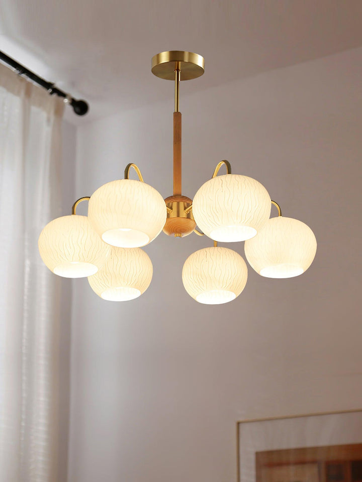 Elyra lampadario elegante in legno