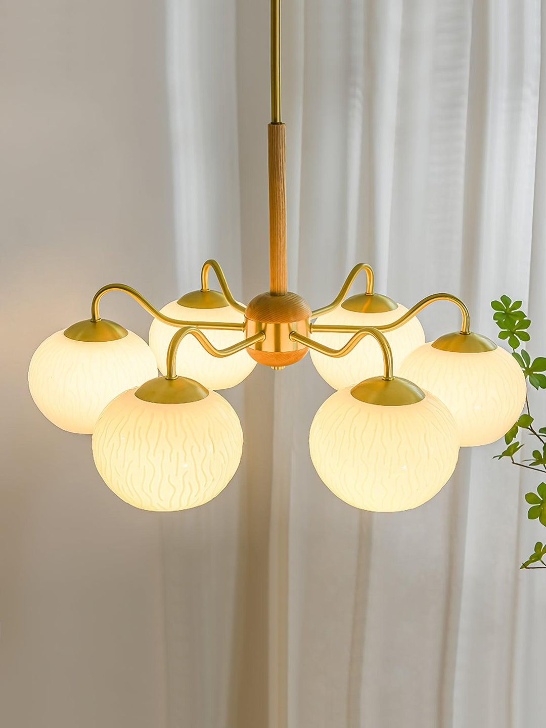 Elyra lampadario elegante in legno