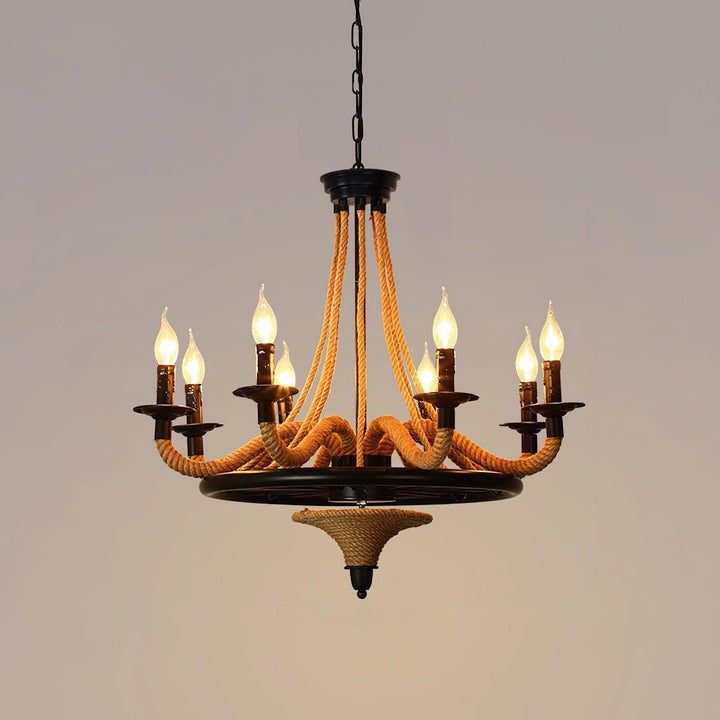 Ariiella lampadario Corda di Canapa grande Ruota