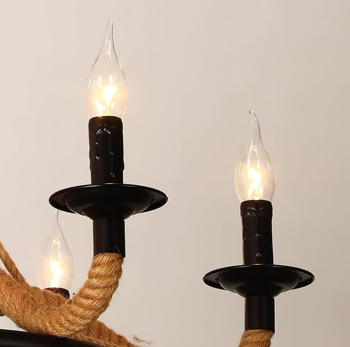 Ariiella lampadario Corda di Canapa grande Ruota