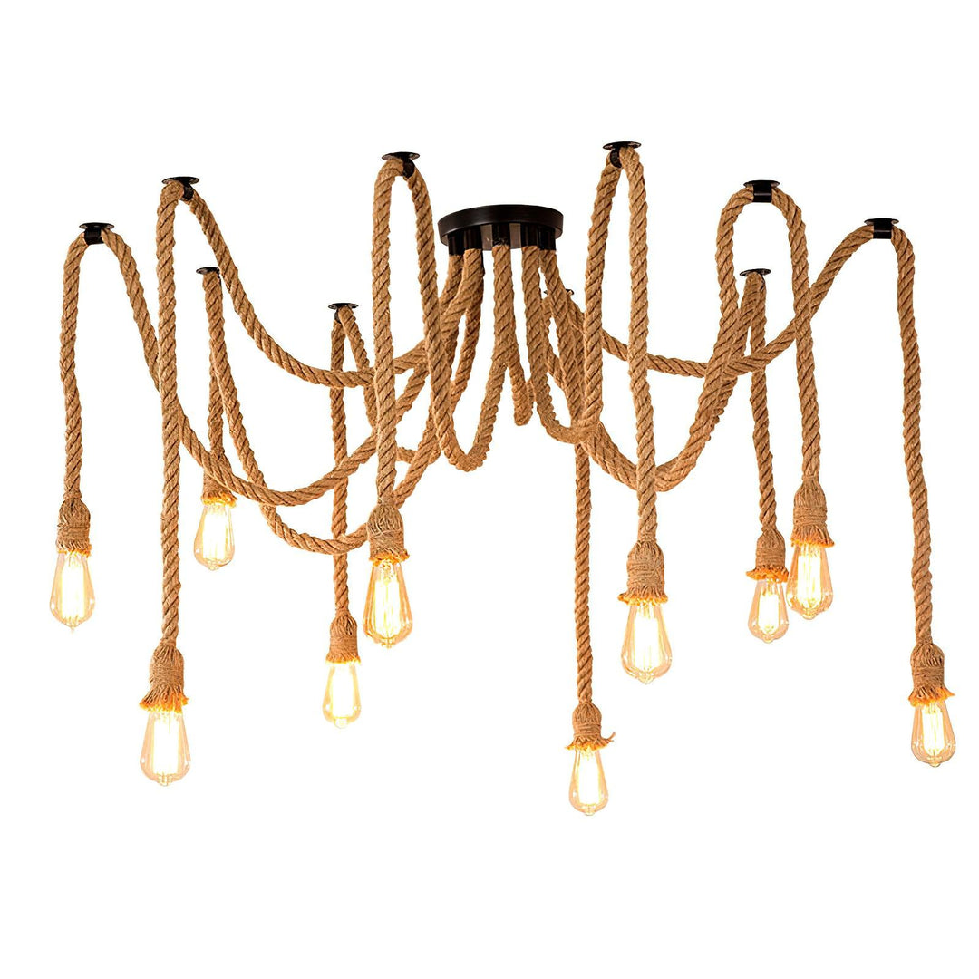 Arianissa lampadario in Cavo di Lino industriale Retro