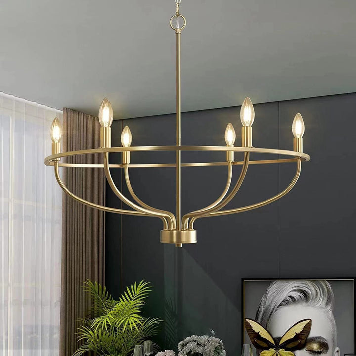 Aurinella lampadario in ottone Oro Candelabra