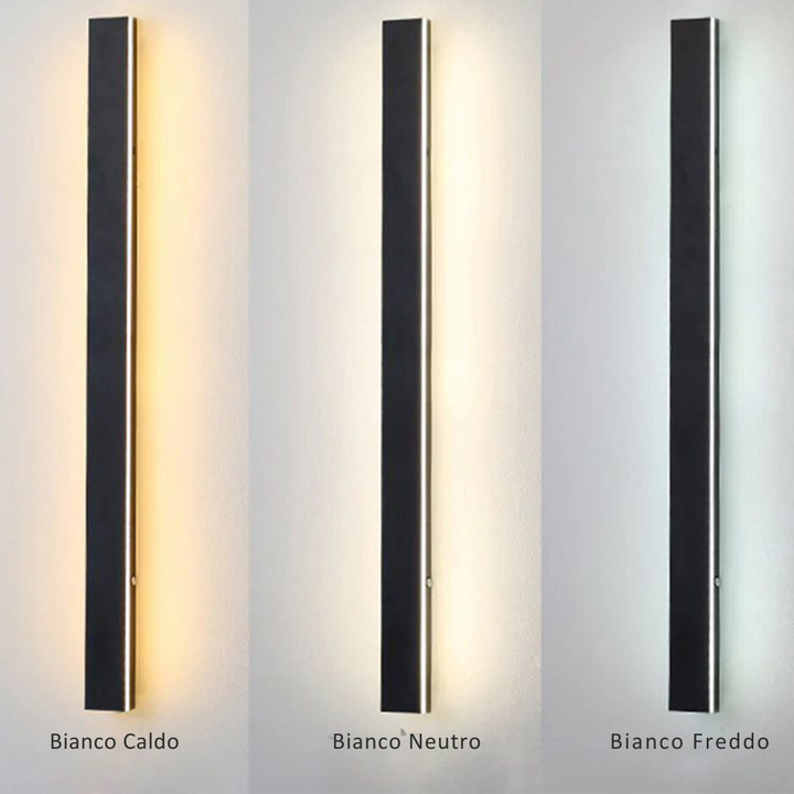 Ray Applique da Esterni Metallo Lineare Balcone Terrazza Minimalista