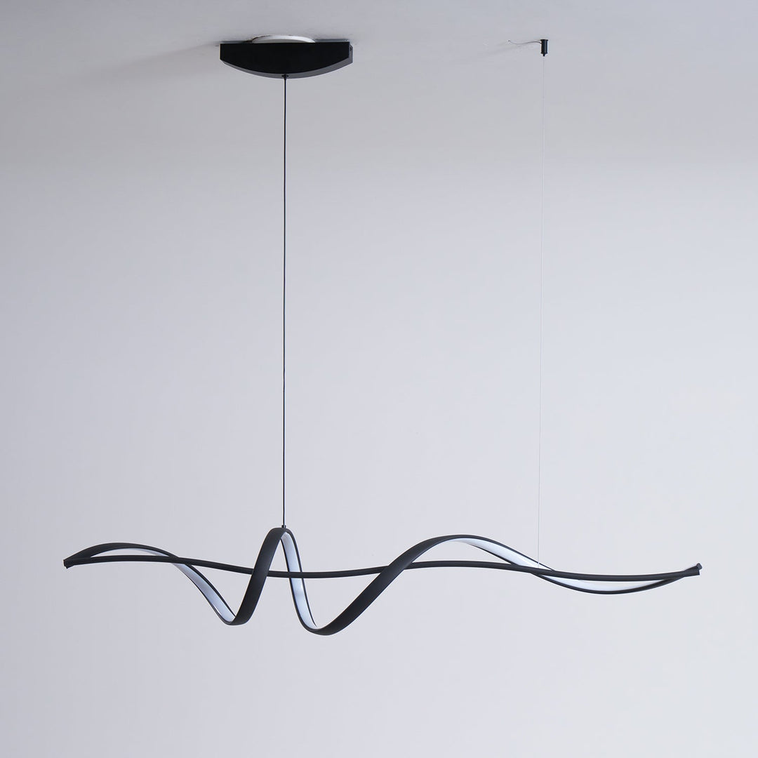 Calelina lampada a sospensione moderna in nero con LED a Forma d&