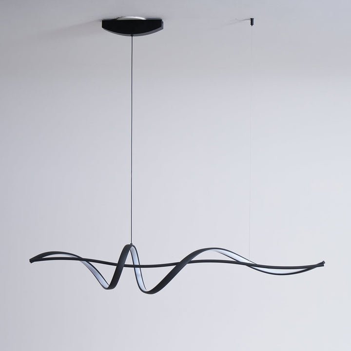 Calelina lampada a sospensione moderna in nero con LED a Forma d&