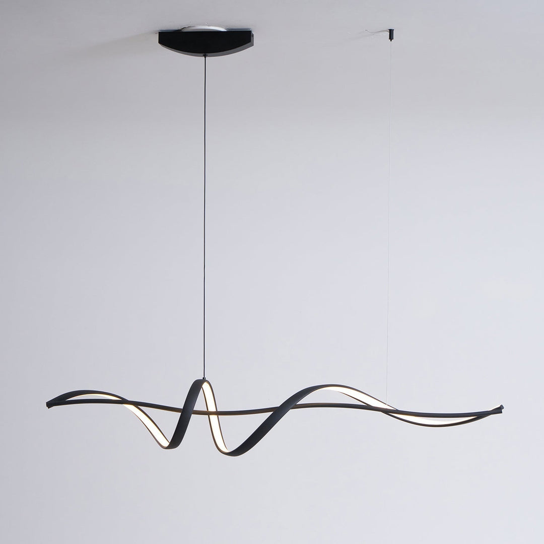 Calelina lampada a sospensione moderna in nero con LED a Forma d&