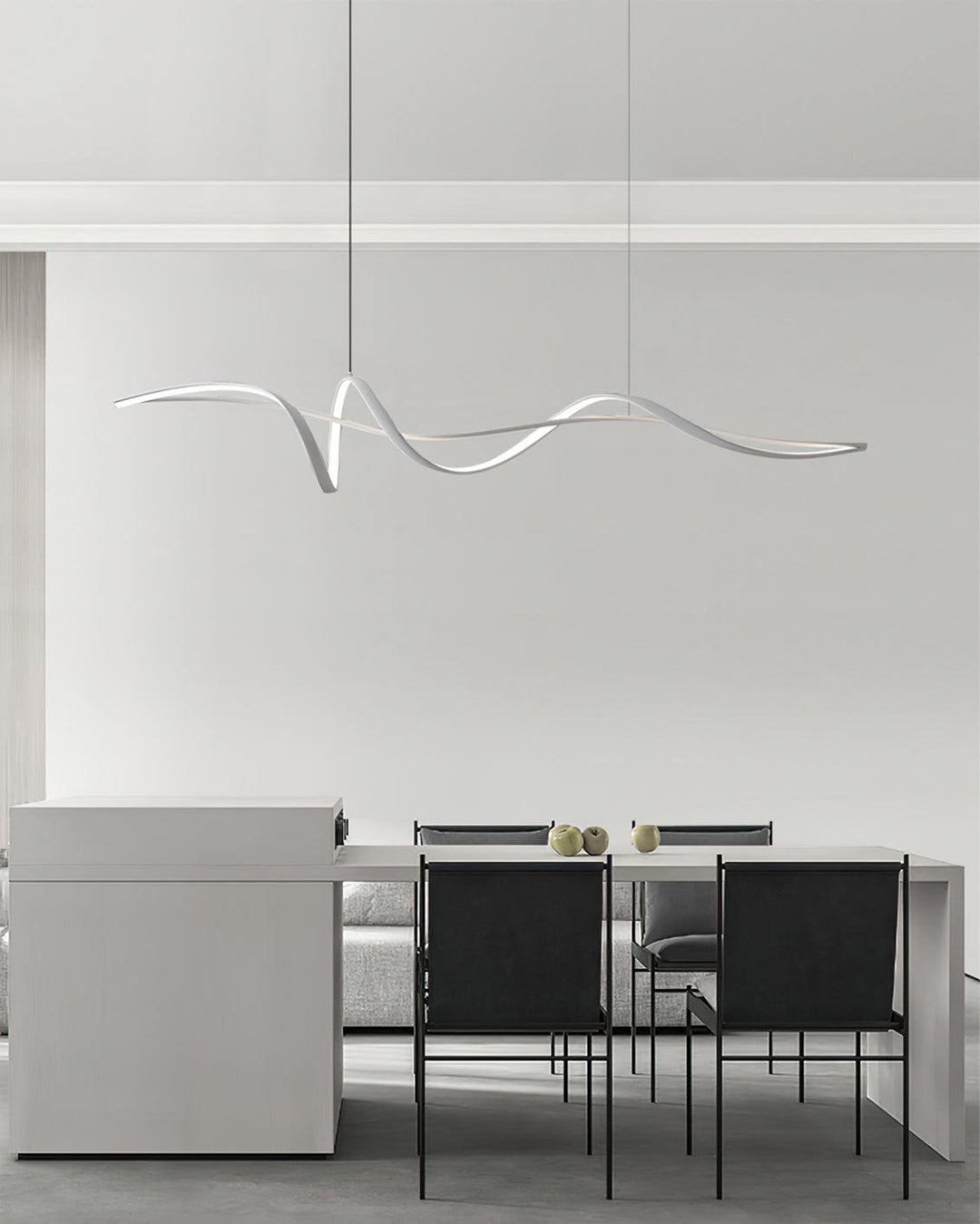 Calelina lampada a sospensione moderna in nero con LED a Forma d&