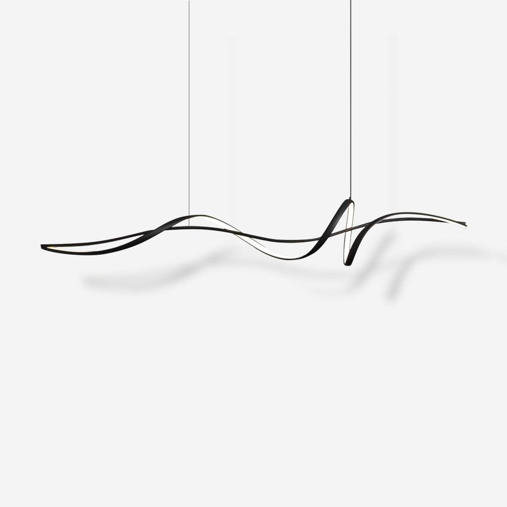 Calelina lampada a sospensione moderna in nero con LED a Forma d&