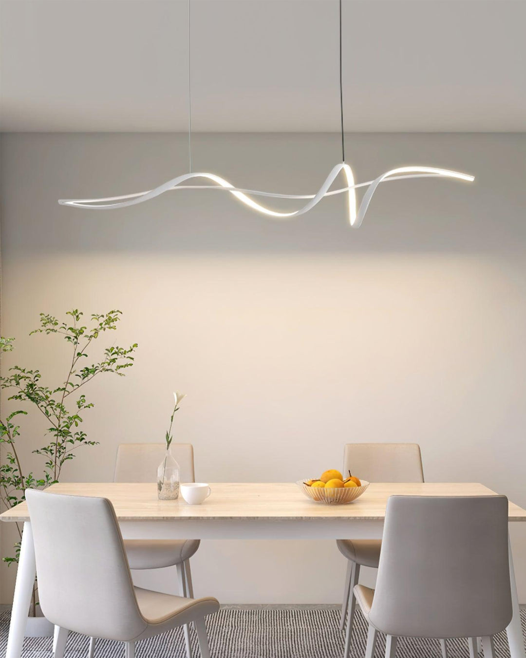 Calelina lampada a sospensione moderna in nero con LED a Forma d&