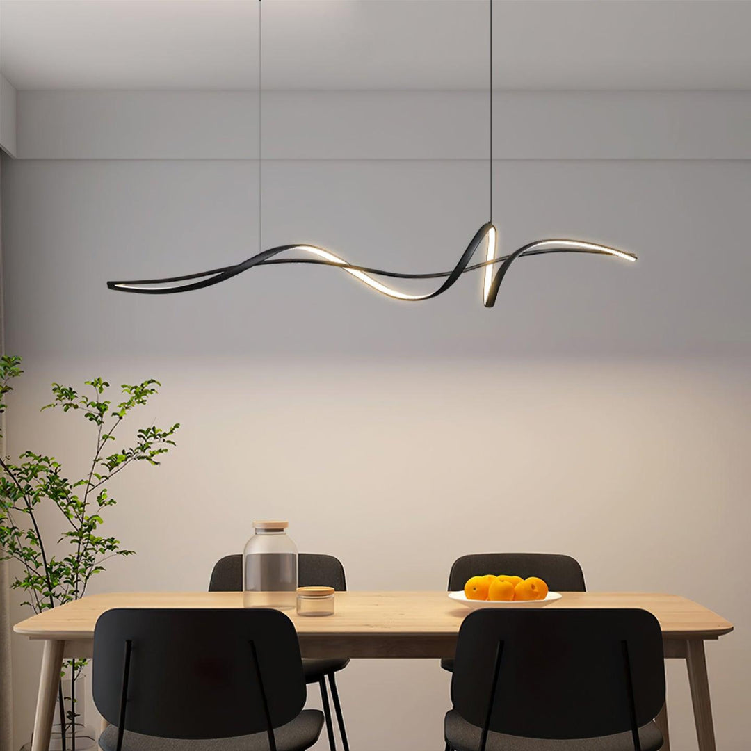 Calelina lampada a sospensione moderna in nero con LED a Forma d&
