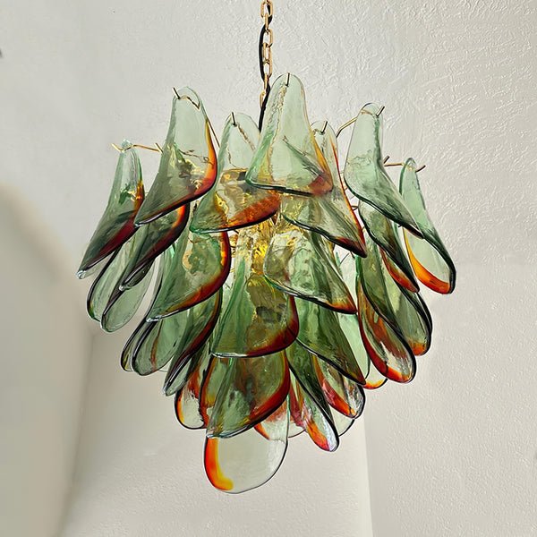 Celoraria lampadario vetro di Murano petali elegante